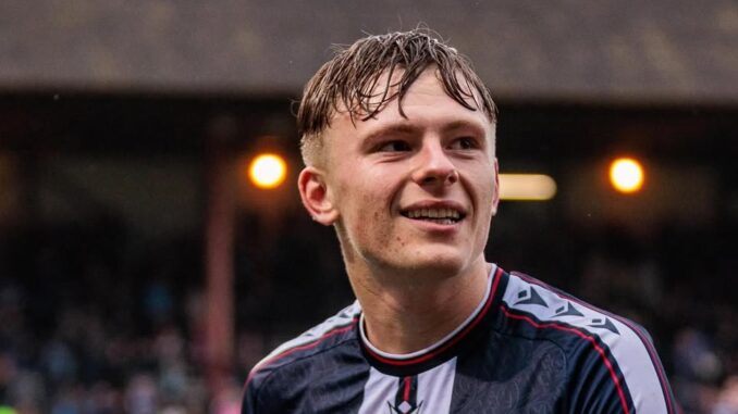 Luke Graham of Dundee FC during the 2025/26 Scottish Premiership season