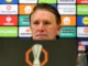 Ferencvaros manager Robbie Keane during a UEFA Europa League press conference