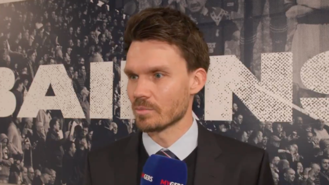 Danny Rohl speaks to the Rangers media team following their 5-2 victory over Falkirk in the Scottish Premiership.