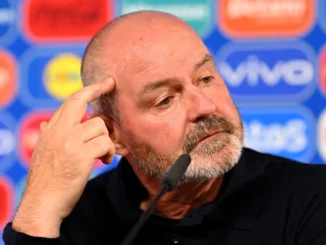 Scotland manager Steve Clarke speaks to the press at the Stuttgart Arena on June 23, 2024 in Stuttgart, Germany.