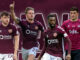Frankie Kent, Lewis Neilson, Beni Baningime, and Alan Forrest pictured playing for Hearts FC